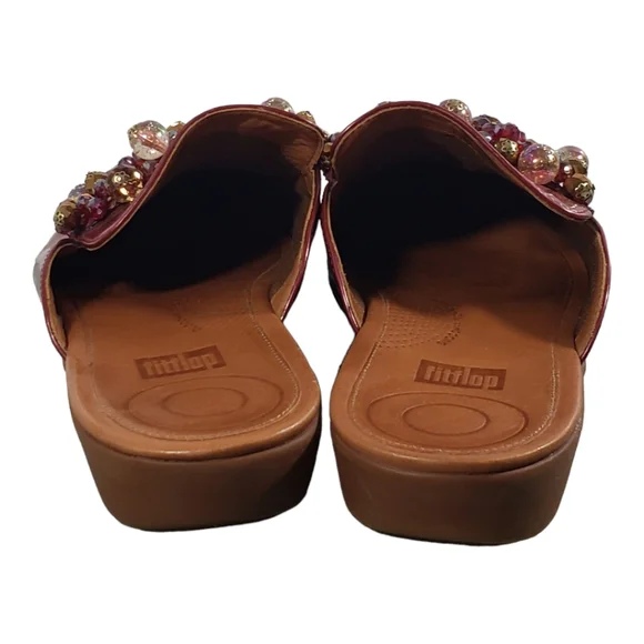 Elegant Pink Embellished Loafers - Picture 7 of 13